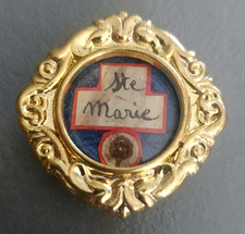 Objet De Devotion Reliquaire French Reliquary  BMV Vierge Marie