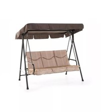 DONDOLO DA GIARDINO 3 POSTI "GRAN MADAGASCAR" CON FUNZIONE LETTO, COLORE MARR...