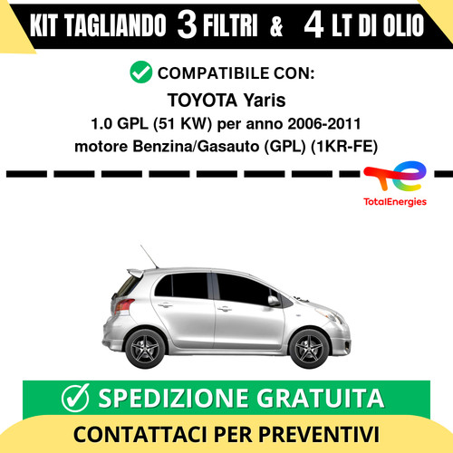 Tagliando per toyota - toyota, yaris