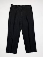 120% lino pantalone uomo usato gamba dritta marrone W40 tg 54 boyfiend T8170