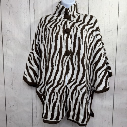 Poncho maglia stampa - poncho, in