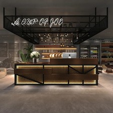 Bancone cassa su misura, bancone bar, banco servizio, banco reception 160x60x100cm