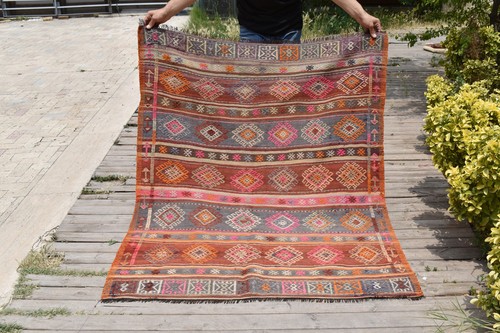Tappeto vintage turco - , kilim