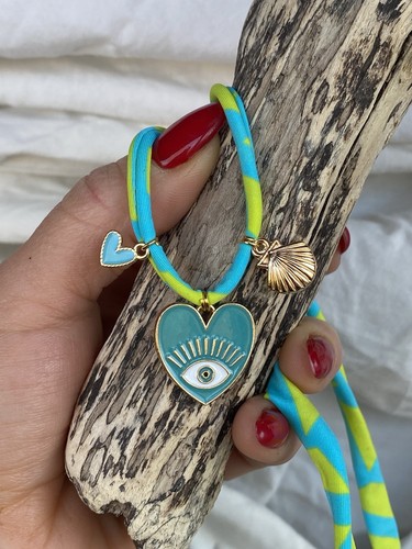 Collana fantasia azzurro - azzurro, e
