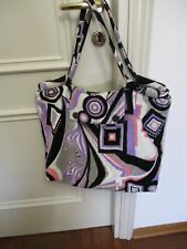 Emilio Pucci grande borsa a mano a spalla in ciniglia Multicolor  Made In Italy