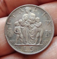 Vittorio Emanuele III, 5 lire 1937 fecondità