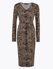Abito midi bodycon stampa