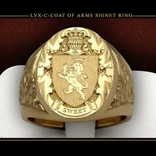 Anello Uomo Corona Scudo Leone