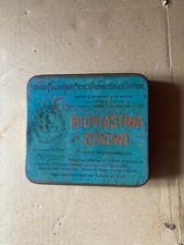 Scatola in latta vintage Bioplastina Serono da collezione