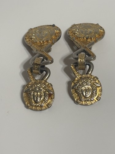 Vtg gianni versace gold medusa - versace,