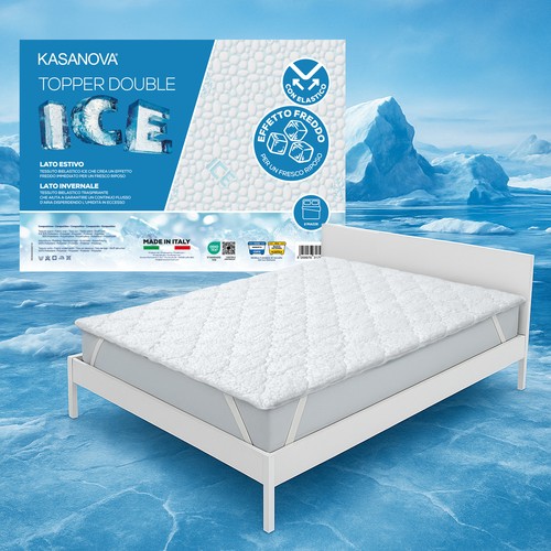 Topper matrimoniale fibra - , ice
