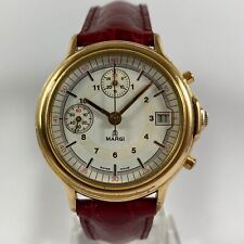 CRONOGRAFO MARGI PLACCATO ORO A CARICA MANUALE CAL. VALJOUX 7765 VINTAGE DA UOMO