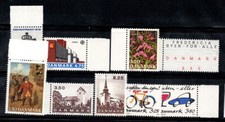 Danimarca 1990 MNH 100% fiori, chiesa, Wessel, bicicletta