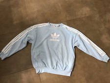 felpa bambina ADIDAS Tg 12/13 Anni colore Azzurra Nuova