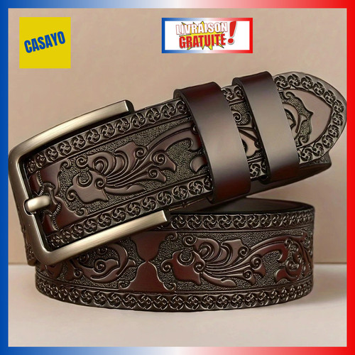 Ceinture cuir véritable homme - ceinture,