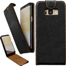 Cover in pelle per smartphone Apple / Samsung / Huawei custodia protettiva nera  