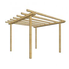 Gazebo Pergola in Legno 2x2 da