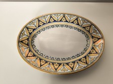 Vassoio ceramica maiolica lustro Deruta Ditta Grazia 32cm. Anni 40