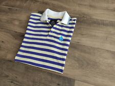 Nike polo a righe athletic department anni 2000 gialla e blu rara TG.M slim