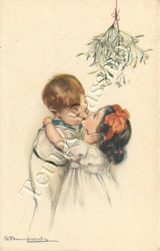 Bacio sotto vischio 1918 - bacio,