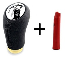 Pomello Leva Cambio 5 Marce + Adattatore Per Renault Clio 3 4 Megane 2 Scenic