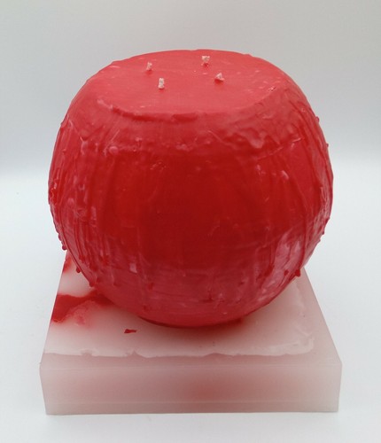 Candela artistica sfera - artistica, rossa