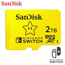 NINTENDO SWITCH SanDisk MicroSDXC 2TB MEMORIA MICRO SD SCHEDA UFFICIALE MARIO
