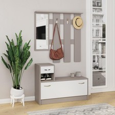 Mobile Ingresso, Appendiabiti ENTRY 3 Ganci, 1 Cassetto, 1 Anta e 1 Specchio