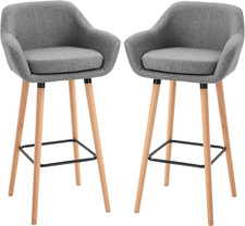 Set 2 Sgabelli Da Bar Alti Con