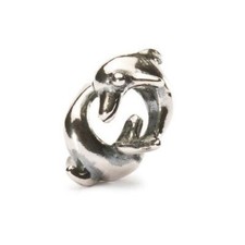 Trollbeads Bead in Argento -  Original Trollbeads Delfini Giocosi Ref. TAGBE-002