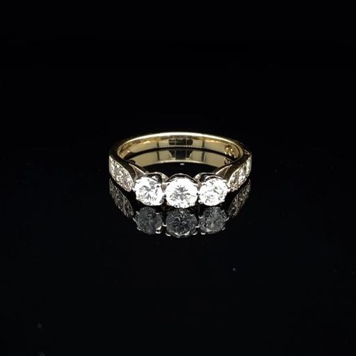 Anello trilogia tonda 2ct - anello,