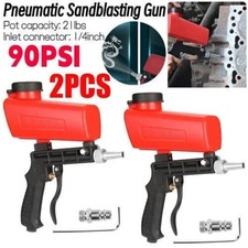 2x 1/4 in Compressore Aria Portatile Portatile Velocità Pistola Sabbiatrice Blaster Sabbiatura❀