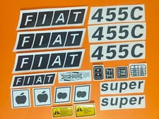 ADESIVI DECALCOMANIE  FIAT 455 C SUPER FRUTTETO PER TRATTORI FIAT 455 CINGOLATI