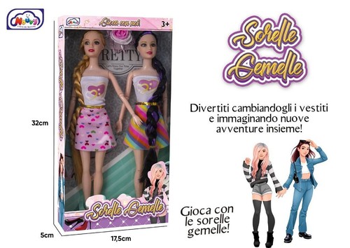Sorelle gemelle bambole - sorelle,