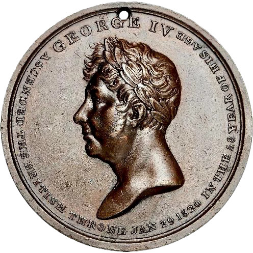 Medaglia bronzo 1820 adesione - medaglia,
