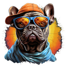 Bulldog francese cane auto