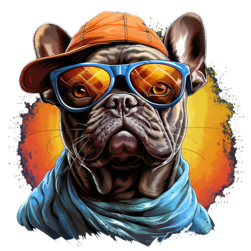 Bulldog francese cane auto
