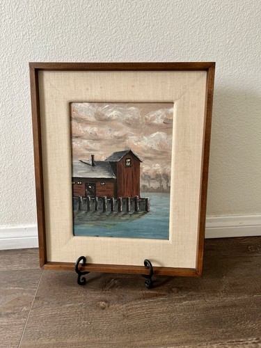 Dipinto olio vintage con