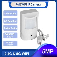 2.4G/5G 4K 5MP PoE WIFI PIR Style IR due vie audio telecamera IP slot scheda SD