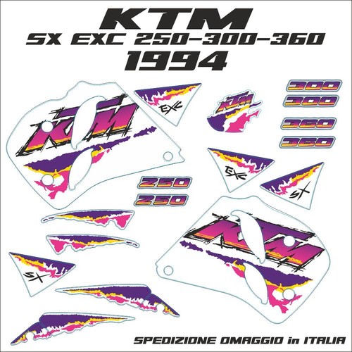 Adesivi per ktm exc 1994 - , sx