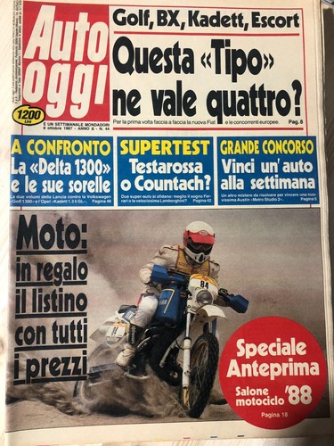 Rivista auto oggi 1987 - auto,