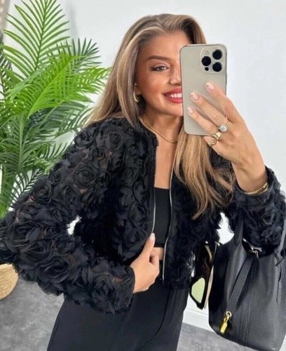Giacca zara nera tessuto - giacca,