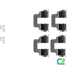 Kit accessori pastiglie freno a disco Lucas 6 pezzi HELLA per Fiat 500C/595C/695C tra gli altri