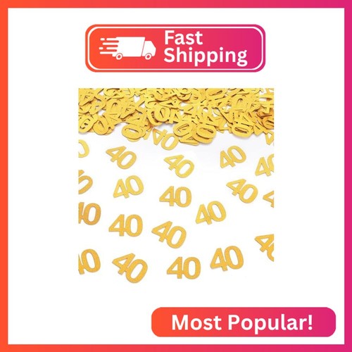 40th happy birthday confetti - birthday,