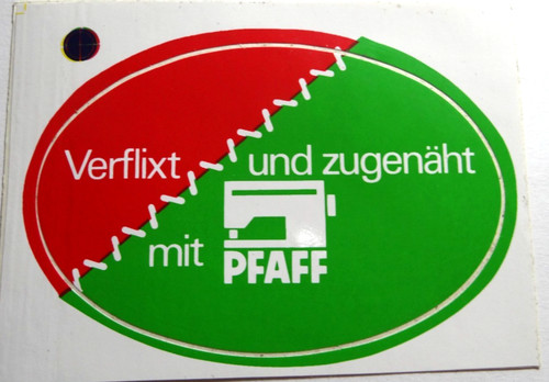 Vecchio adesivo pfaff macchine - vecchio,