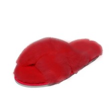 Donna pelle di Pecora Sandali Florida Rosso Merino Col Tacco Alto Pantofole