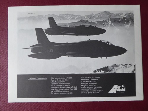 1973 pub avion aermacchi - avion,