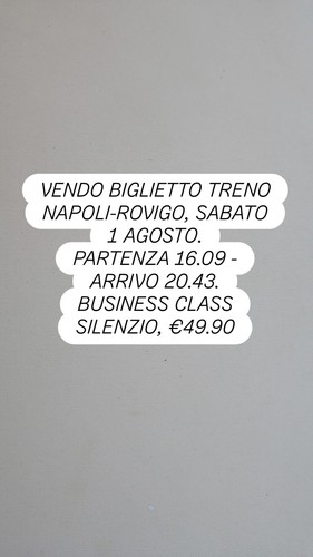 Biglietto treno napoli rovigo - biglietto, napoli-rovigo