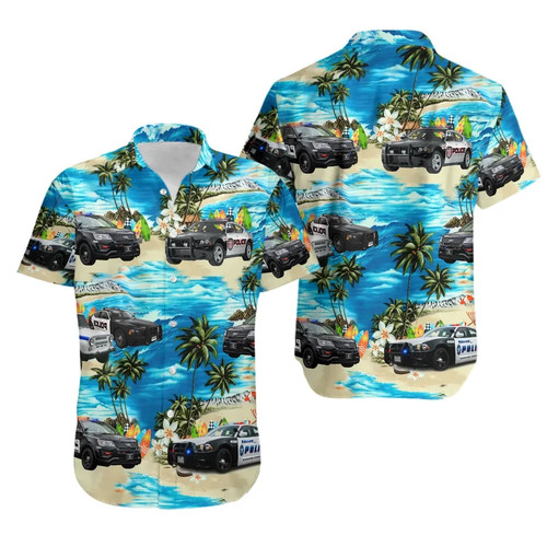 Camicia hawaiana police car - camicia,