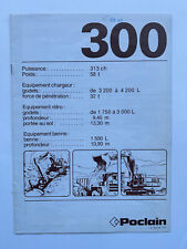 Escavatore Poclain 300 Caratteristiche Tecniche in francese